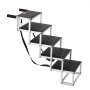 VEVOR Escalera para perros para automóviles, escalones anchos de 5 escalones para perros, rampa plegable para perros para automóviles con superficie antideslizante, escalones portátiles para mascotas de aluminio liviano para automóviles, SUV y camiones, soporta hasta 150 libras
