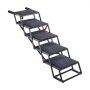 VEVOR Dog Stairs for Car, 5 Steps Extra Wide Foldable Dog Ramp for Large Dogs with Non-Slip Rug Surface, Portable Lightweight Pet Ladder for Car, SUV, Truck, High Beds, Sofas, Support up to 91 kg