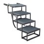 VEVOR Dog Stairs for Car, 4 Steps Extra Wide Foldable Dog Ramp for Large Dogs with Non-Slip Surface, Portable Lightweight Pet Stairs Ladder for Car, SUV, Truck, High Bed, Sofa, Support up to 181 kg
