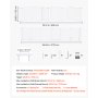 VEVOR Barrera de Seguridad para Perros 753 mm 6 Paneles Plegable de Metal, para Puertas, Escaleras, Balcones, Montaje en Pared, Independiente, Soporte de Doble Triángulo, Forma Flexible, Color Blanco