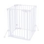 VEVOR Barrera de Seguridad para Perros Altura de 813 mm 4 Paneles Blanco, para Escalera, Cocina, Sala de Estar, Plegable y Flexible, Marco de Metal, con Doble Cerradura y Soporte de Doble Triángulo