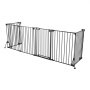 VEVOR Freestanding Dog Gate 813 mm Tall 6-Panel Foldable Metal Gate Black, For Stairs Doorways, Dual-Triangle Support, Sturdy Metal Construction, Freestanding or Wall Mount, Flexible Shapes, Easy Fit