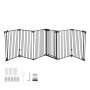 VEVOR Freestanding Dog Gate 813 mm Tall 6-Panel Foldable Metal Gate Black, For Stairs Doorways, Dual-Triangle Support, Sturdy Metal Construction, Freestanding or Wall Mount, Flexible Shapes, Easy Fit