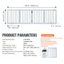 VEVOR Freestanding Dog Gate, Pet Gate, 508 x 610 mm Door Safety Gate, 4-Panel Foldable Dog Gate for Wide & Narrow Doorways, Expandable Foldable Dog Barrier, White Stair Safety Gate