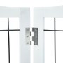 Puerta para perros independiente VEVOR, 32" de alto x 96,5" de ancho, puerta para mascotas independiente, puerta para perros plegable de 4 paneles para pasillos anchos y estrechos, barrera para perros expandible con soporte silencioso para pies para interiores, color blanco