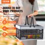 VEVOR Cesta con Asa de Compras Plegable y Comestible Portátil, 25 L, 3 Piezas