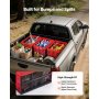 VEVOR Cajas de Almacenaje Plegables de Plástico 32 L, 3 Unidades, Contenedores de Almacenaje sin Tapa, con Asas, Ahorra Espacio, Soporta 12 kg para Camping Organización Coche Hogar, Color Rojo y Negro