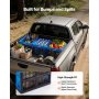 VEVOR Cajas de Almacenaje Plegables de Plástico 25 L, 3 Unidades, Contenedores de Almacenaje sin Tapa, con Asas, Soporta 10 kg, Ahorra Espacio para Organización Camping Coche Hogar, Color Azul y Negro