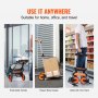 Carretilla de mano plegable VEVOR con mango extensible, diseño de cuerpo elevado, ideal para el hogar, la oficina, los viajes.