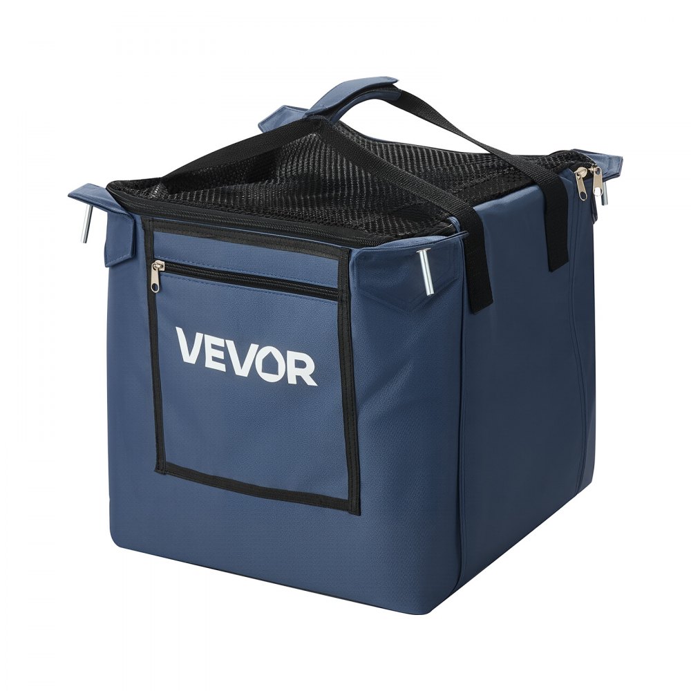 VEVOR Carro Plegable para Pelotas de Tenis con Ruedas, Cesta de Nailon Capacidad de 150 Pelotas con Tubo Recogepelotas de Tenis y Bolsillos Laterales, Carrito de Entrenamiento para Béisbol Pickleball