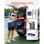 VEVOR Carro Plegable para Pelotas de Tenis con Ruedas, Cesta de Nailon Capacidad de 150 Pelotas con Tubo Recogepelotas de Tenis y Bolsillos Laterales, Carrito de Entrenamiento para Béisbol Pickleball