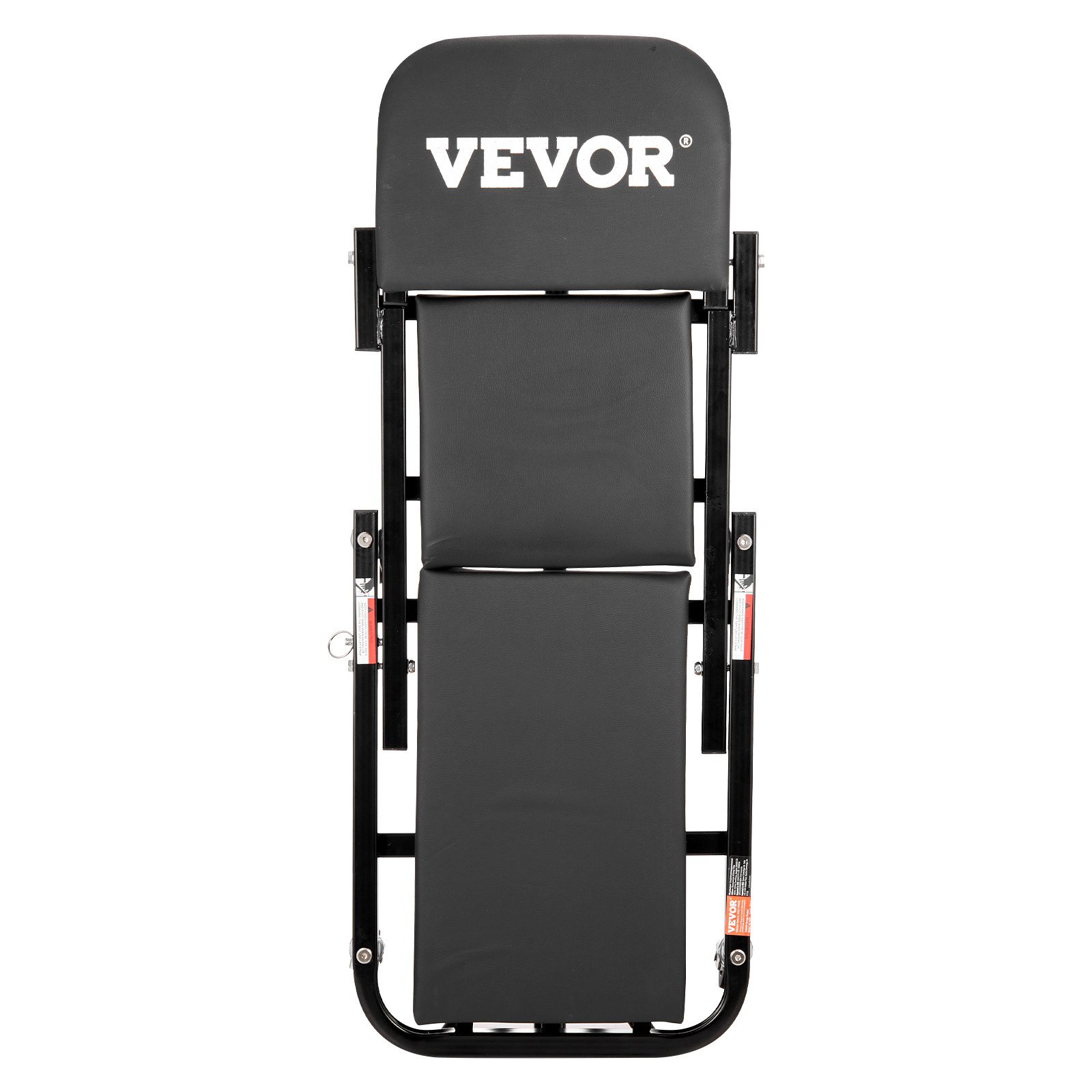 VEVOR Taburete plegable para garaje en forma de Z, 1016 mm, capacidad de 204,1 kg, taburete plegable para mecánico con 6 ruedas universales, asiento acolchado, estructura de acero, silla para tumbarse o sentarse para garaje, taller o casa