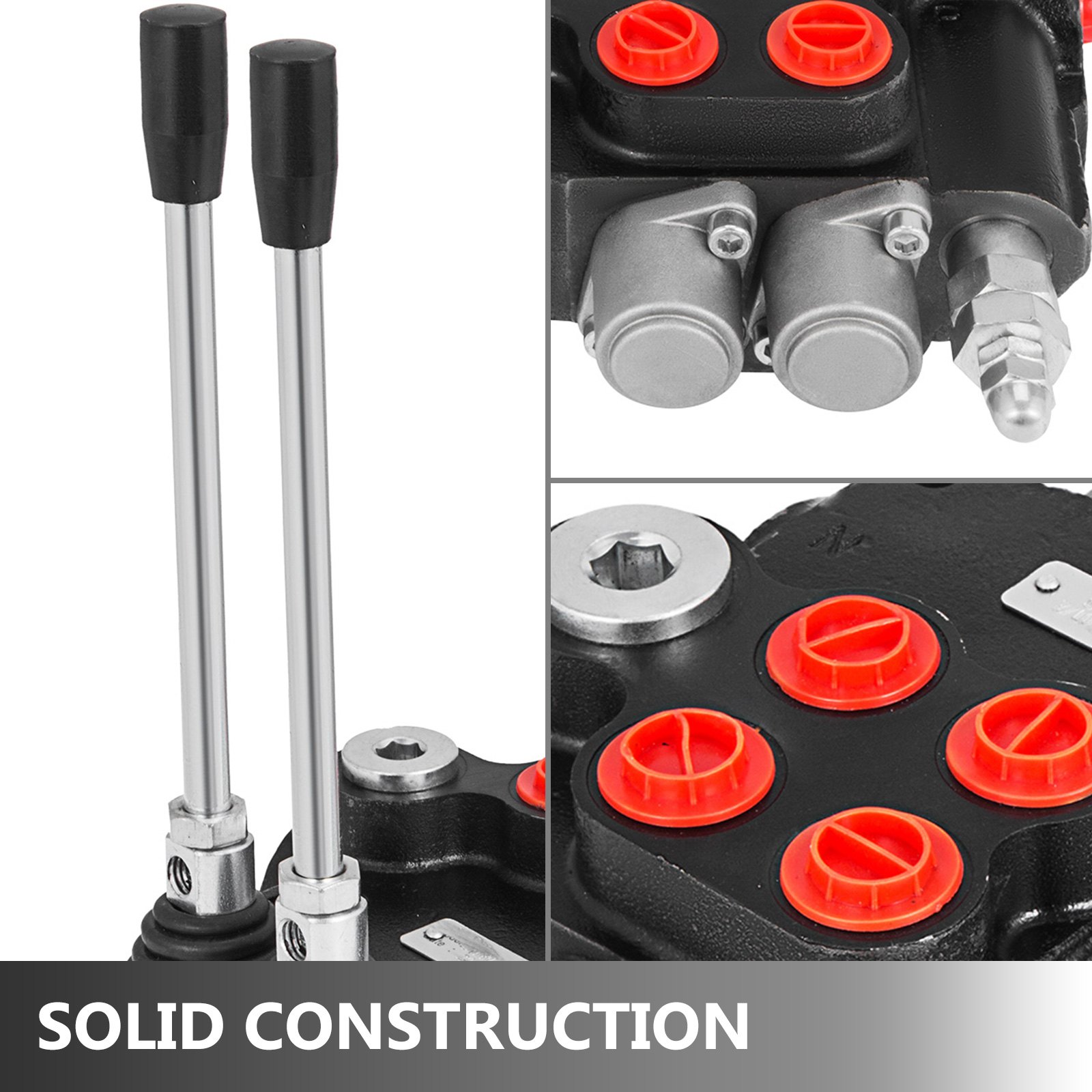 Válvula Control Hidráulico 2 Carretes Doble Acción 21 Gpm 3600 Psi Puertos Sae