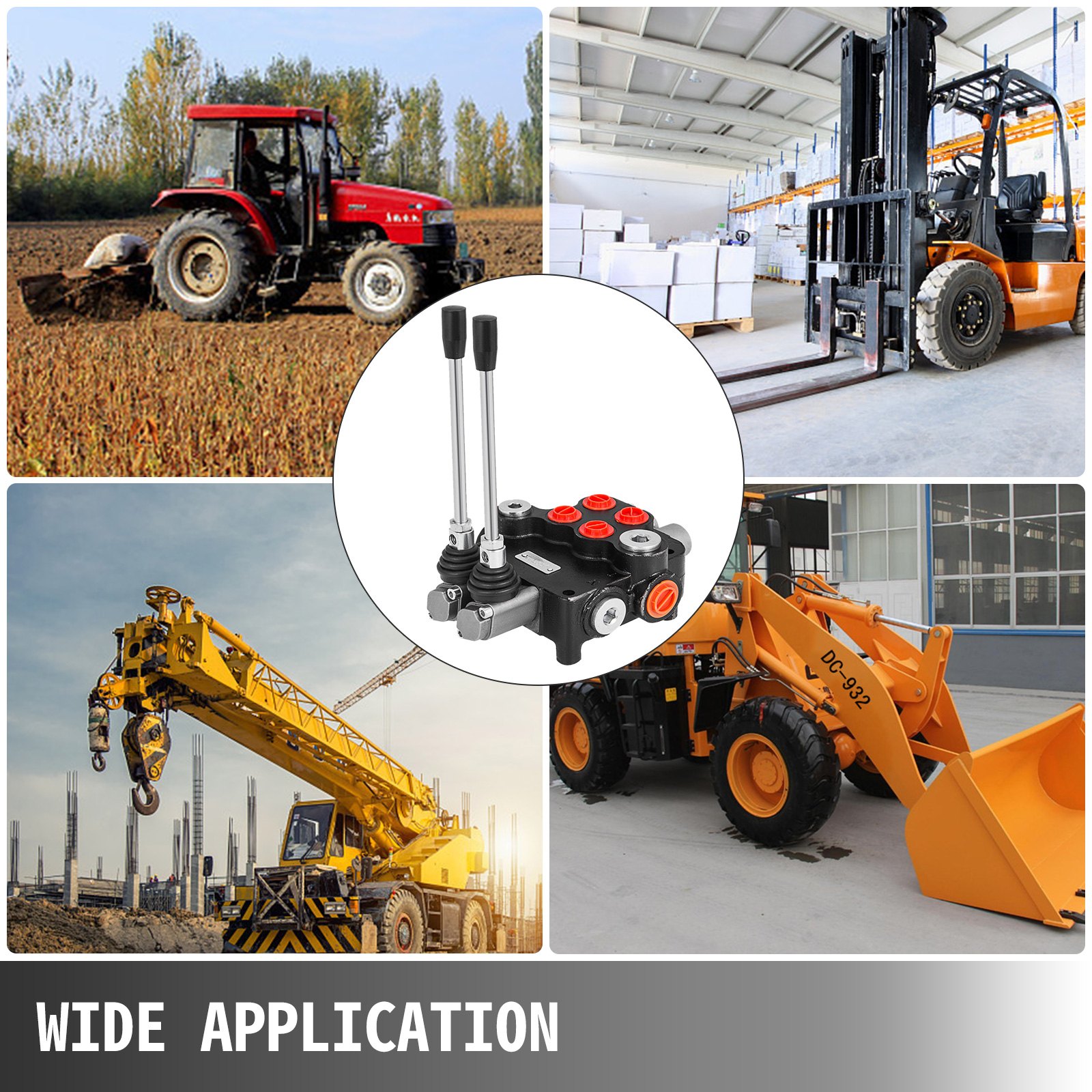 Válvula Control Hidráulico 2 Carretes Doble Acción 21 Gpm 3600 Psi Puertos Sae