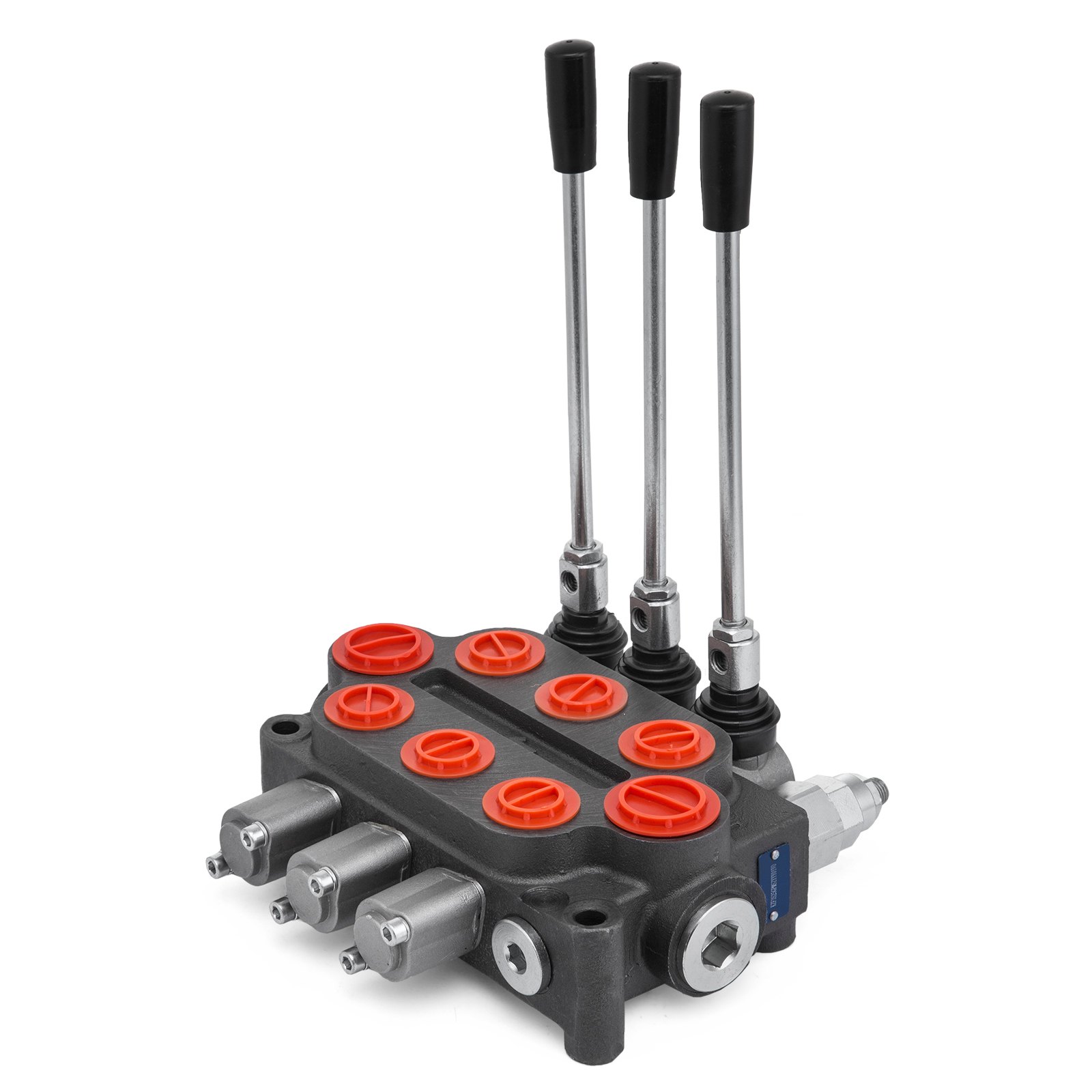 Válvula De Control Direccional Hidráulica 3 Carrete Cilindro Doble Efecto 25 Gpm