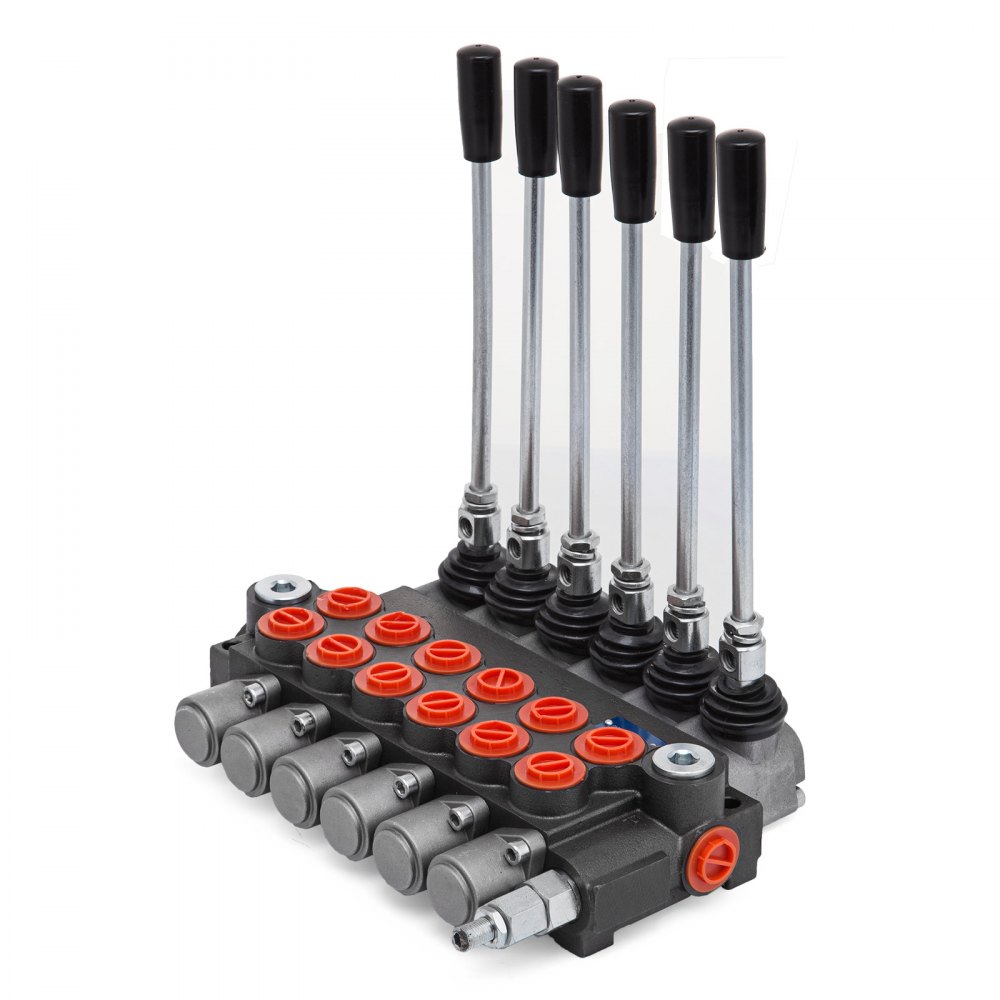6 Carrete Válvula De Control Hidráulico 11 Gpm 3600psi Monobloque Doble Efecto