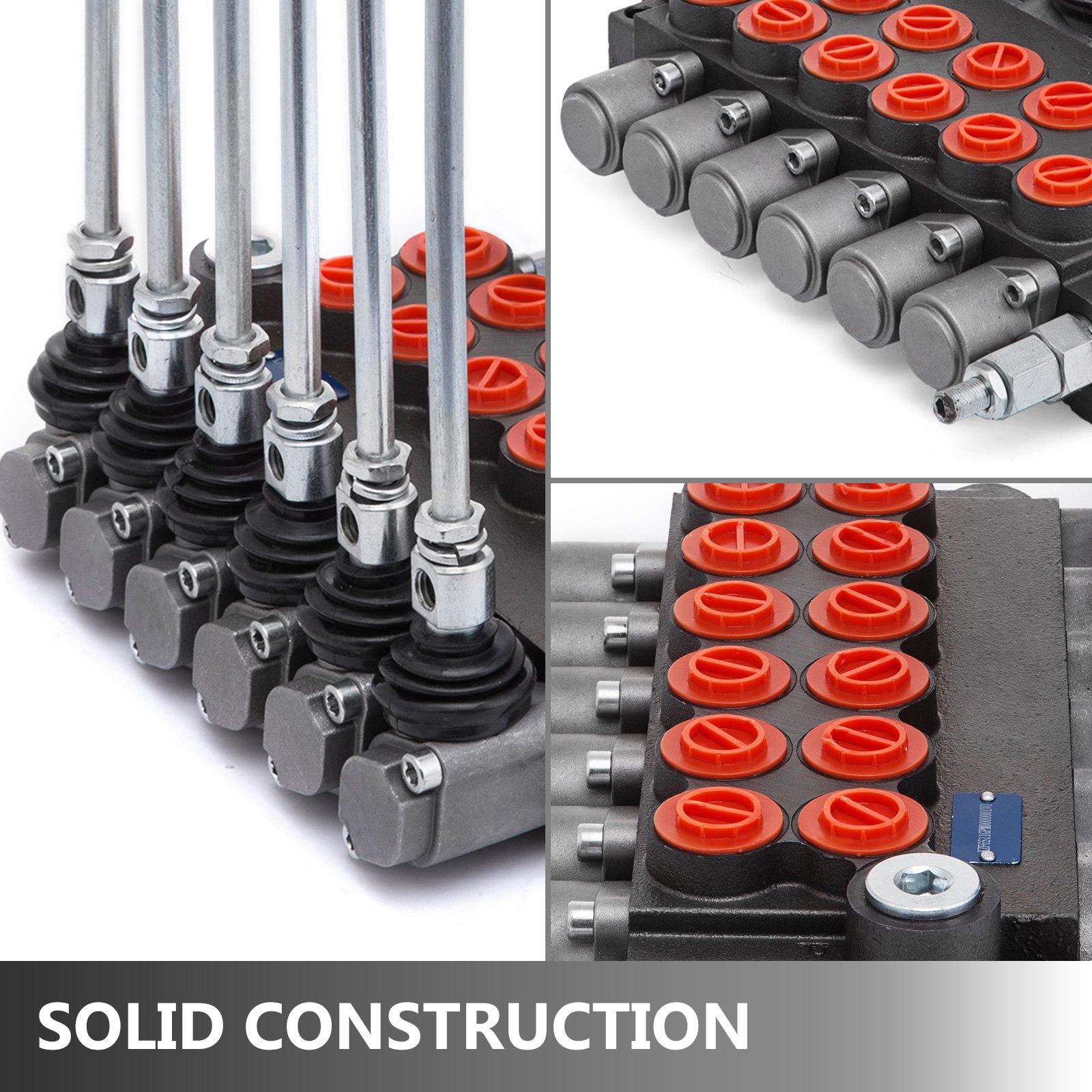 6 Carrete Válvula De Control Hidráulico 11 Gpm 3600psi Monobloque Doble Efecto