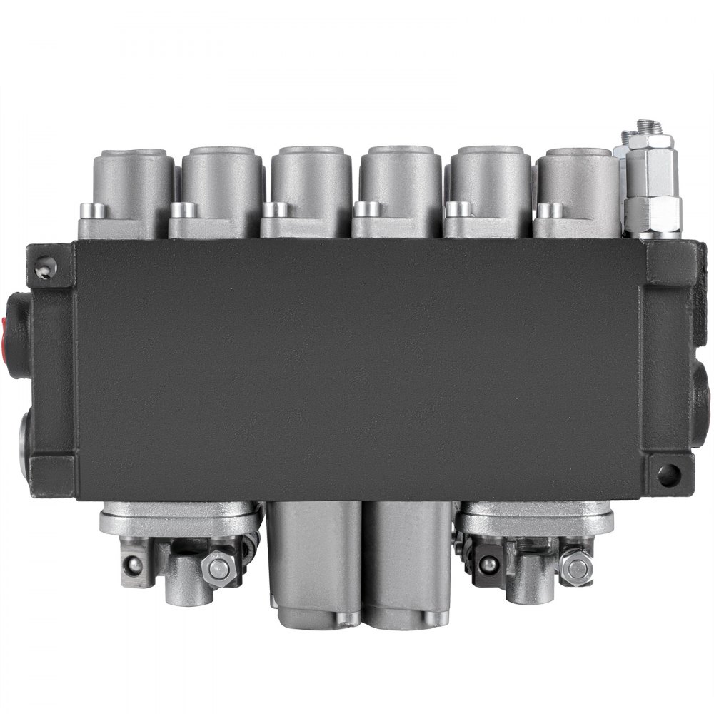 VEVOR Hydraulic Directional Control Valve, 6-Coil Hydraulic Slide Valve, 11 GPM Hydraulic Loader Valve, 4500 PSI Directional Control Valve, Hydraulic Valves and Controls for Tractors, Loader Tanks