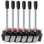 VEVOR Válvula de control direccional hidráulica válvula de carrete hidráulica 6 carretes válvula de cargador hidráulico 11GPM válvula de control direccional 3600PSI para tanques de cargador de tractor