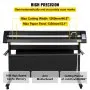 VEVOR Plotter de Corte Posicionamiento Semiautomático de 1350 mm Impresora Cortador de Vinilo 15-800 mm / s Plotter de Corte de Vinilo CA 85-264V Vinilo Cortador Letrero Signcut Impresora Vinilo