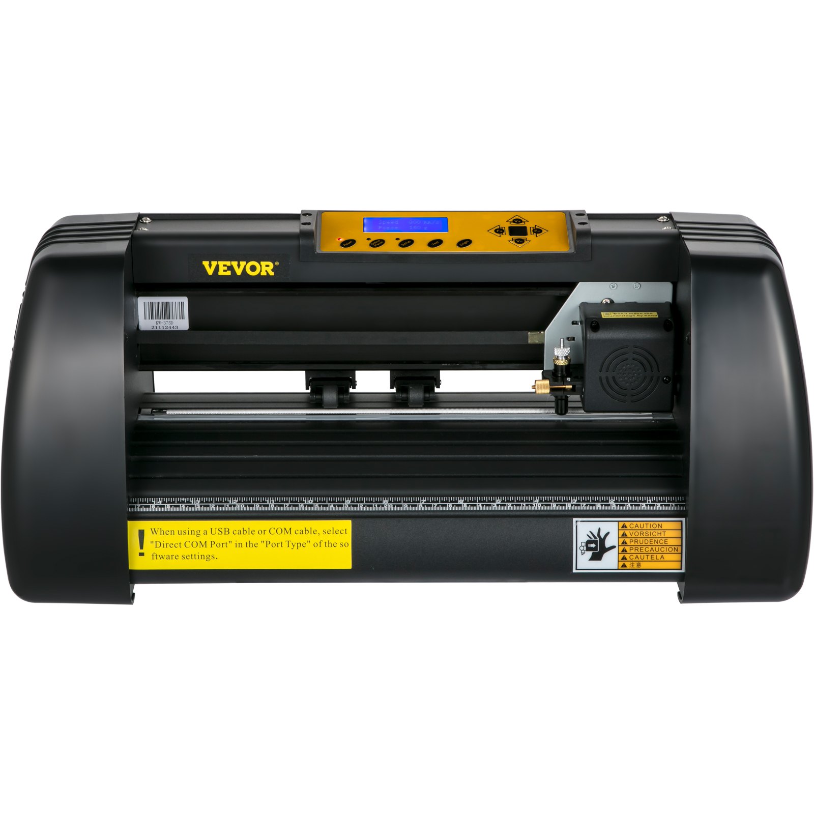 VEVOR Máquina Cortadora de Vinilo de 375 mm, Letrero de Vinilo Plotter de Corte, Vinilo Cortador, Plotter de Corte de Vinilo Negro, Impresora Sublimación 35cm (375 Manual)