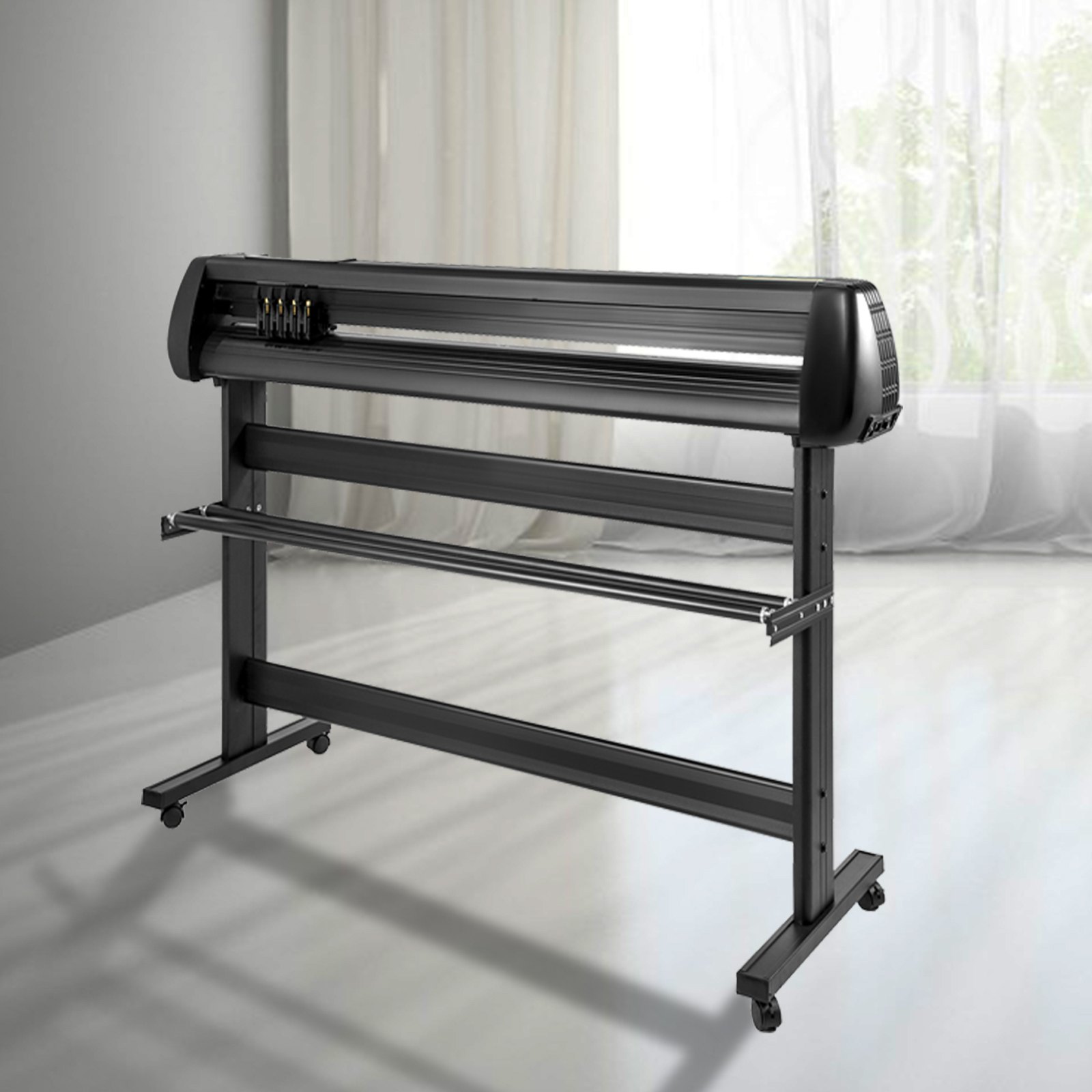 VEVOR Cortadora de Vinilo Máquina Cortadora de Vinilo Corte Máximo 1260 mm Trazador de Vinilo con Alimentación de Papel de 1350 mm con Soporte de Piso Máquina Cortadora de Trazador Velocidad Ajustable