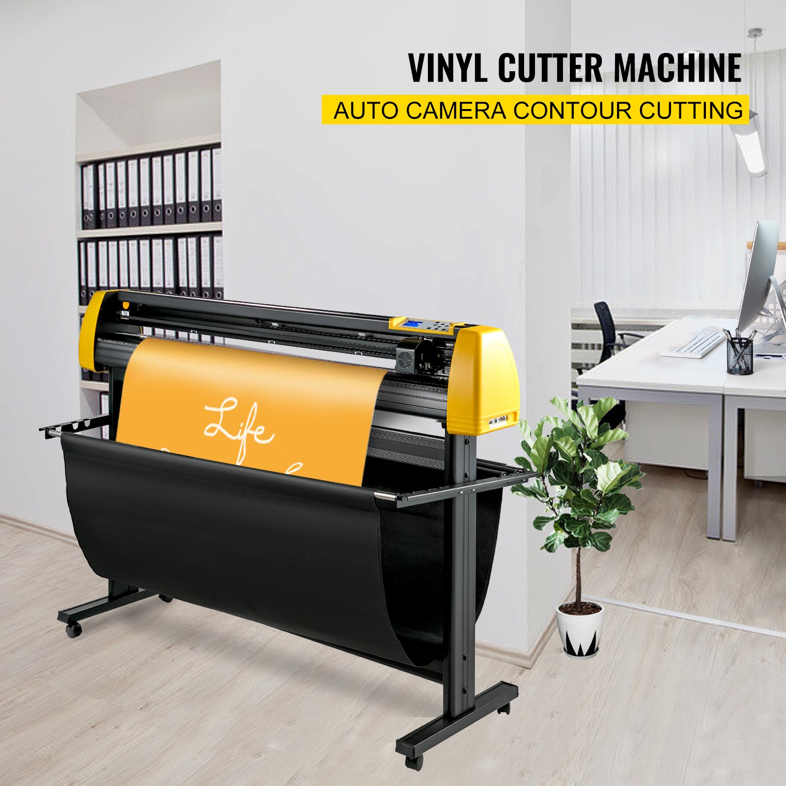 Vevor 1350 Mm Plóter De Corte Vinilo Máquina De Plotter Corte Cámara Automática