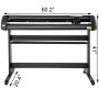 VEVOR 1350MM Plotter de Découpe Vinyle Traceur de Découpe avec Logiciel SIGNMASTER Plotter Découpe avec Support au Sol Force et Vitesse Ajustables