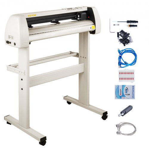 VEVOR Plotter de Corte Cortador de Vinilo Máquina de Cortador de Plotter de Vinilo de 720mm Letrero para Fabricación de Letreros Blanco