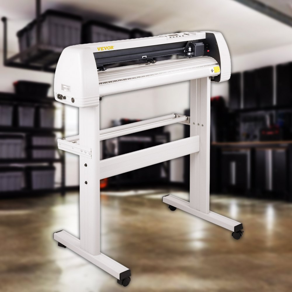 VEVOR Plotter de Corte Cortador de Vinilo Máquina de Cortador de Plotter de Vinilo de 720mm Letrero para Fabricación de Letreros Blanco