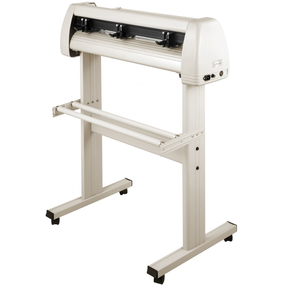VEVOR Cortador de Vinilo 870mm, Vinilo Plotter Cortador con Cuchillo de Trinchar, Plotter de Corte de Vinilo Blanco