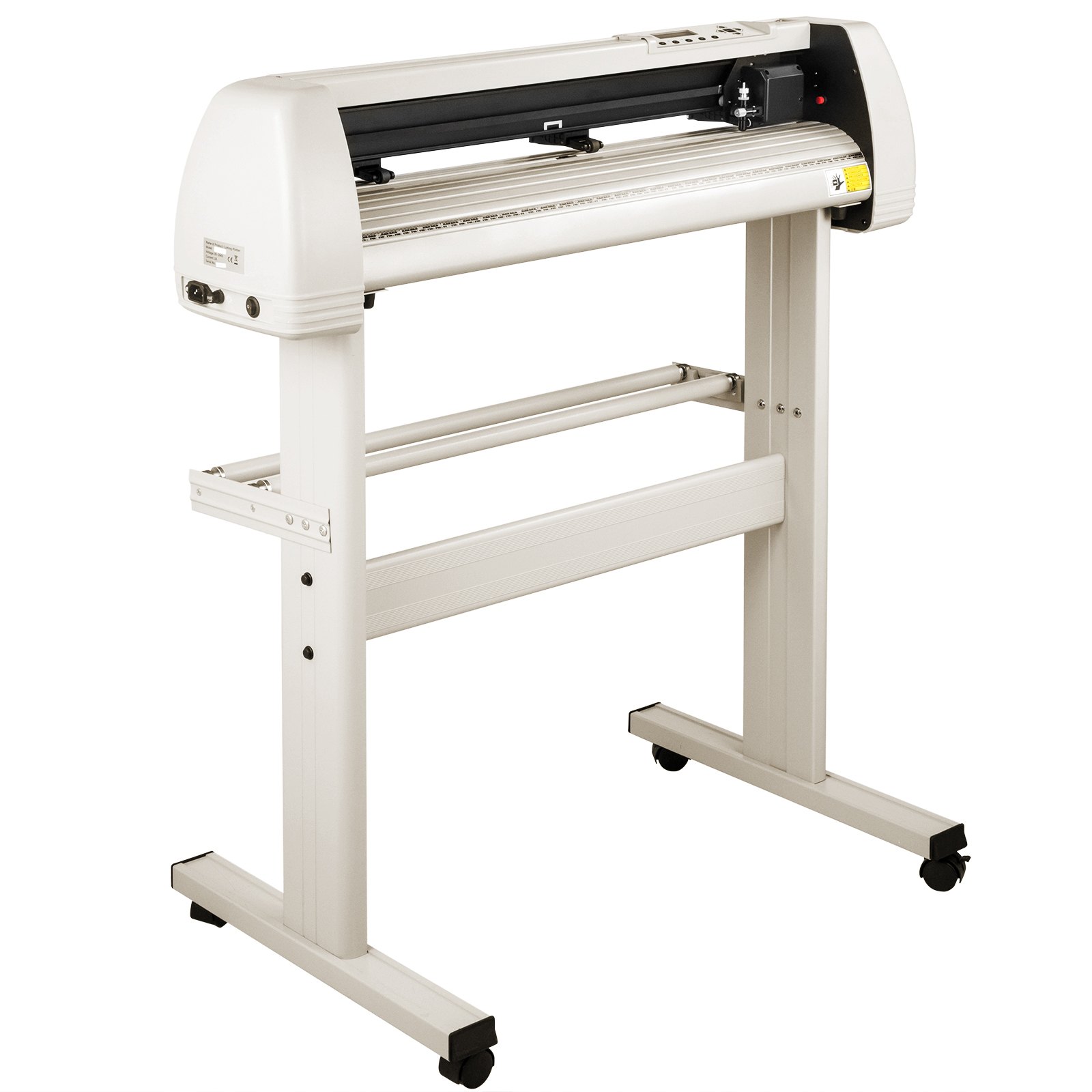 VEVOR Cortador de Vinilo 870mm, Vinilo Plotter Cortador con Cuchillo de Trinchar, Plotter de Corte de Vinilo Blanco