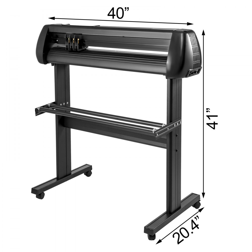 VEVOR 87CM Plotter de Découpe Vinyle Traceur de Découpe avec Logiciel SIGNMASTER Plotter Découpe avec Support au Sol Force et Vitesse Ajustables