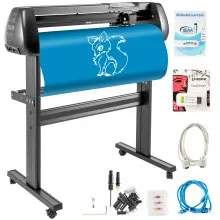 VEVOR 87CM Plotter de Découpe Vinyle Traceur de Découpe avec Logiciel SIGNMASTER Plotter Découpe avec Support au Sol Force et Vitesse Ajustables