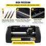 VEVOR Plotter de Corte de Vinilo de 375 mm Cortador de Vinilo Plotter de Impresion AC 90-264 V Plotter de Corte 8 kg Vinilo Cortador Letrero Corte Plotter Impresora Vinilo Impresora Graph-cut y Flexi