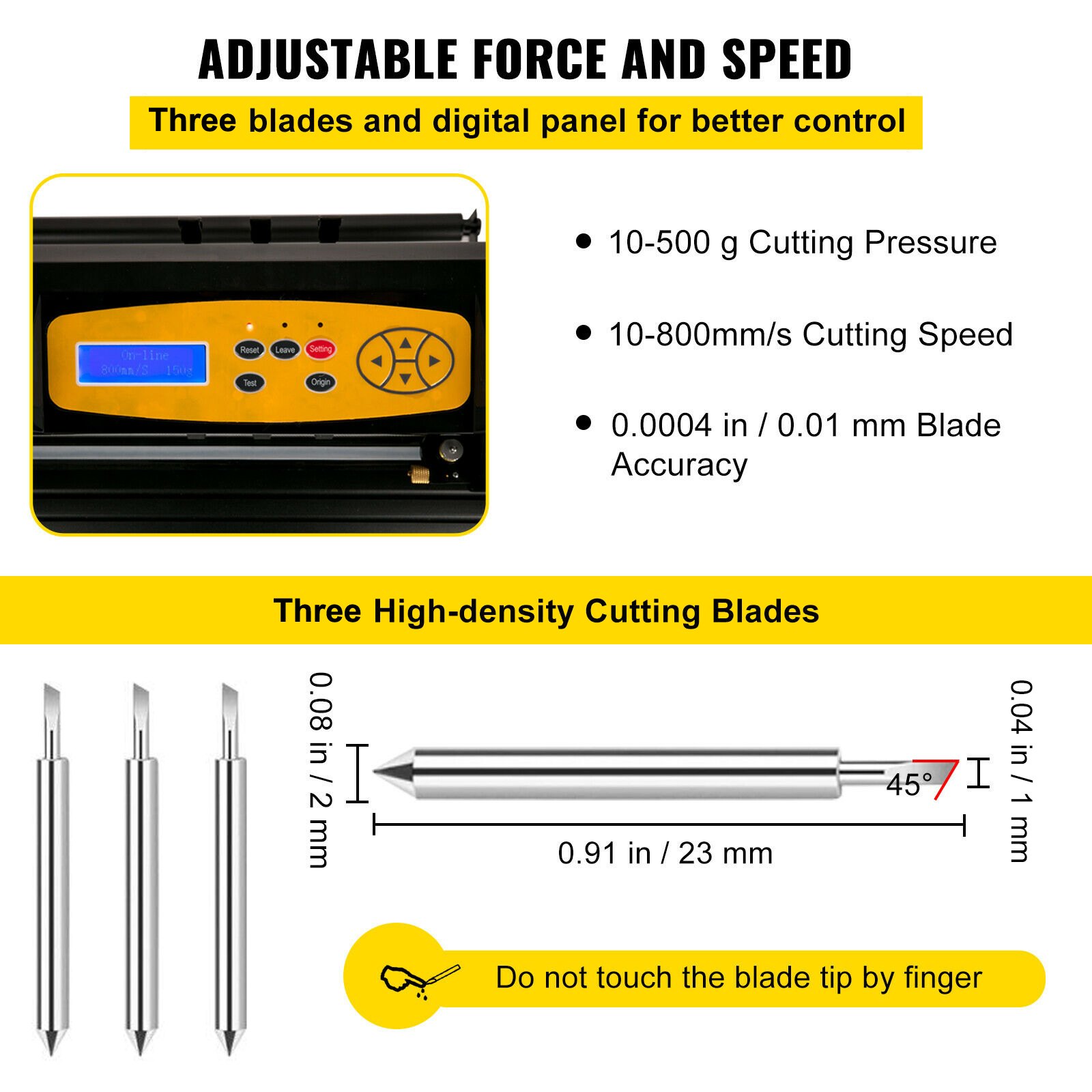 VEVOR Cortador de Vinilo Windows XP/VISTA/7/8/10 Plotter de Corte de Vinilo 16MB Máquina Cortadora de Vinilo de 720cm para Grabar Anuncio, Películas de Letras de Transferencia de Calor 13,5kg