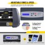 VEVOR Máquina de Plotter de Corte 375 mm 10-800 mm/s Plotter de Corte de Vinilo 58,4 x 24,1 x 15,2cm Pantalla Táctil Inteligente 16 MB Software SignMaster Plóter de Corte para Hacer Signos Carteles