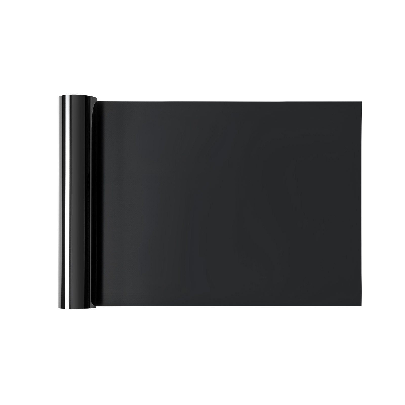 VEVOR Heat Transfer Vinyl, 304.8 x 15240mm, Glossy Black HTV Iron on Vinyl Roll, Easy to Cut and Weed, Strong Adhesion, Compatible with Cutting Machines, for Various Materials, T-shirts, Pillows, Hats