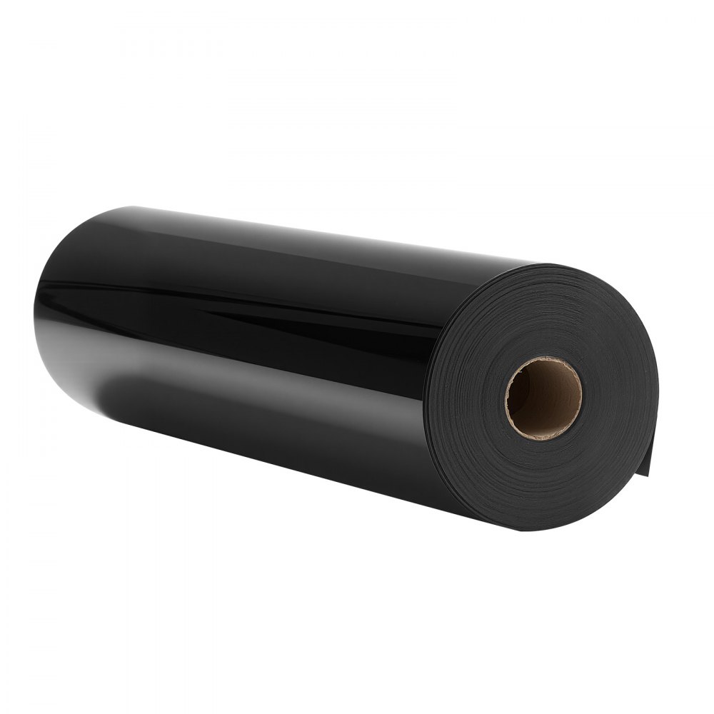 VEVOR Rollo de Vinilo Termoadhesivo HTV 304,8 x 21336 mm Vinilo de Transferencia Térmica Fácil Cortar/Despegar Fuerte Adhesión Compatible con Máquina de Corte, para Varios Materiales, Negro Brillante