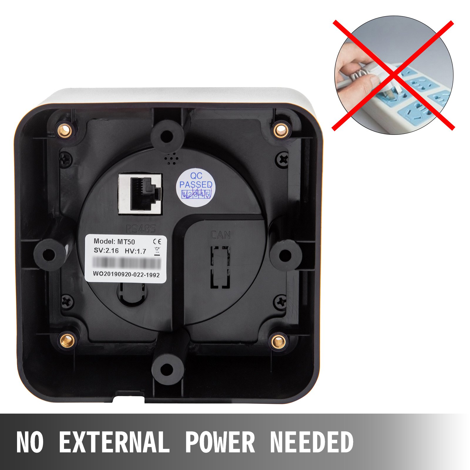 VEVOR Medidor Remoto MT50 de Pantalla LCD, Medidor de Distancia para Regulador de Carga Solar MPPT Regulador Solar, con Tipo de Conector RJ45, con Pantalla LCD, <65 mA, Controlador Panel Solar