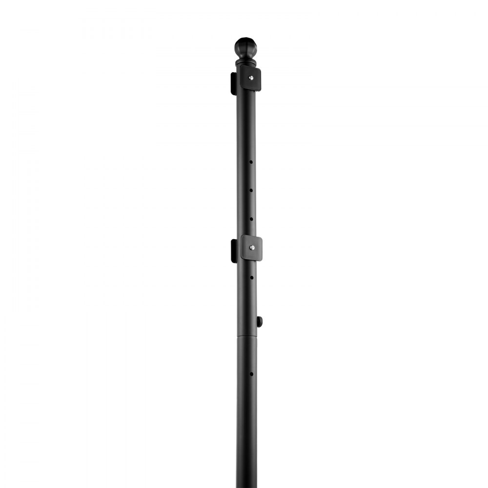 VEVOR 2 Postes de Señal de Hierro Fundido Poste de Acero Resistente Portátil de 160 cm con Base y Ruedas de Plástico Duro Soporte de Señal para Jardín, Patio, Granja o Intersección de Tráfico, Negro