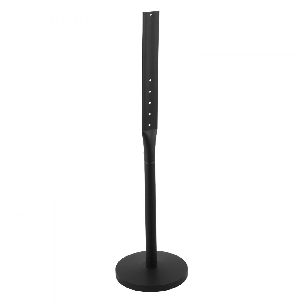 VEVOR Poste de Letrero, Altura de 1230 mm, Paquete de 2 Piezas, Poste de Señal de Metal, con Orificios Múltiples, para Estacionamiento Tráfico Construcción Aviso de Advertencia de Calle, Color Negro