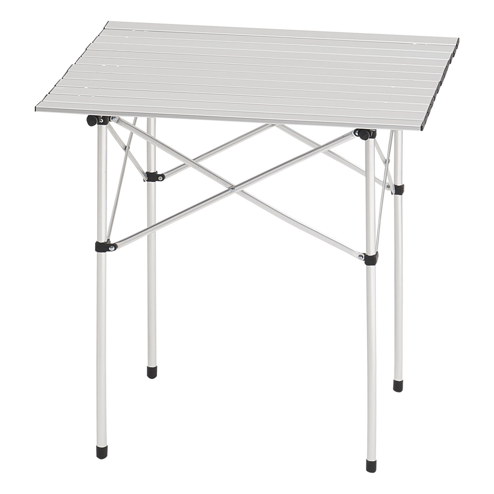 VEVOR Mesa de Camping Plegable Portátil Enrollable, Pequeña y Ligera, de Aluminio, Compacta, con Bolsa de Transporte, para Cocinar al Aire Libre, Ir a la Parrilla, Viajar, 700 x 700 x 700 mm