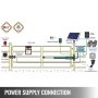 VEVOR Abridor Automático de Puerta Batiente de 1 Hoja Carga Máx de 250 kg Abre Puerta Control Remoto 50 W 24 V Kit Motor Puerta Corredera para