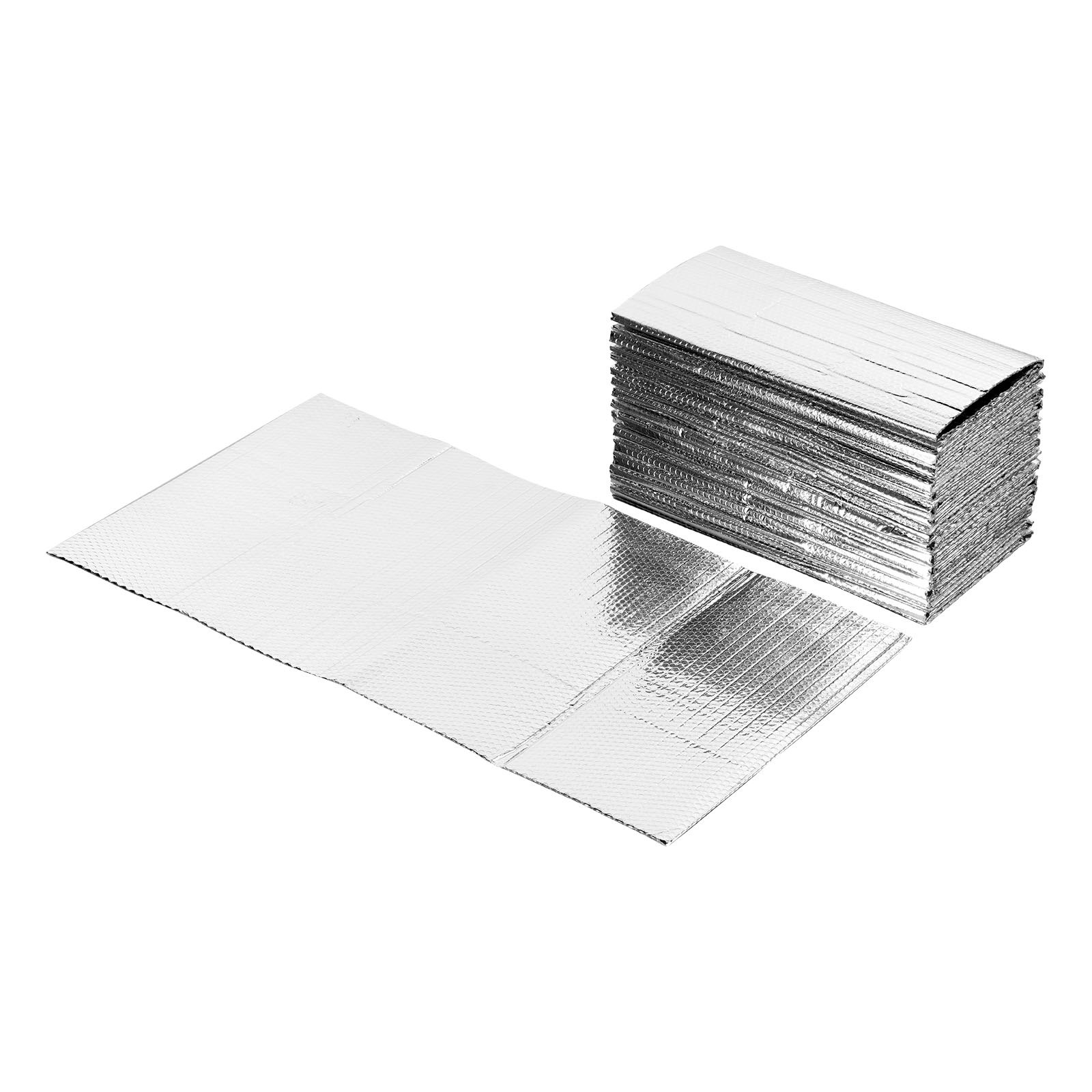 VEVOR Double Reflective Insulation Sheet, 16PCS Double-Sided Aluminum Foil Radiant Barrier, 6mm 1.22 m x 0.61 m, Dual-Layer Air Bubble Heat Reflective Shield, Thermal Insulation Rolls