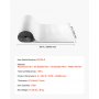 VEVOR Rollo de Aislamiento Reflectante de Doble Capa con Burbujas de Aire, 30,48 x 1,22 m x 6 mm, Papel de Aluminio Película de PE Blanca, a Puertas de Garaje, Ventanas y Techos de Autocaravanas