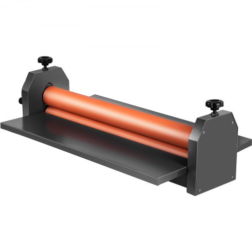 VEVOR Máquina Laminadora 650 mm, para Montaje de Láminas de Fotografías de Vinilo, Laminadora con Rodillo en Frío Manual 25,5", Laminadora en Frío Espesor de 25 mm Rodillos de Goma Rojo