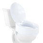VEVOR Toilet Seat Riser, 136 kg Weight Capacity, with Toilet Seat & Double Button, for Seniors, Disabled Patients, Pregnant Women, Medical Professionals, White, Universal Toilet Seat Riser