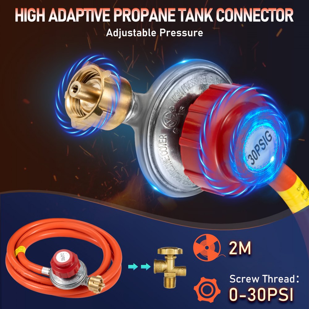 VEVOR Gas Forge Hexagonal, 400 x 215 x 190 mm Gas Forge with Double Burner, Gold, Brass, Bronze, Magnesium, Aluminum, Tin and Stainless Steel, Gas Propane Forge Furnace 2 m Gas Hose