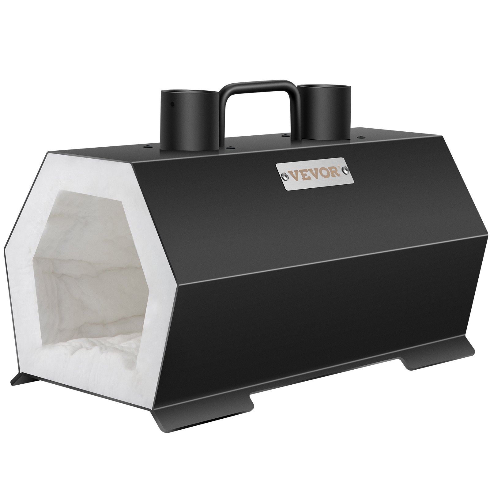 VEVOR Gas Forge Hexagonal, 400 x 215 x 190 mm Gas Forge with Double Burner, Gold, Brass, Bronze, Magnesium, Aluminum, Tin and Stainless Steel, Gas Propane Forge Furnace 2 m Gas Hose